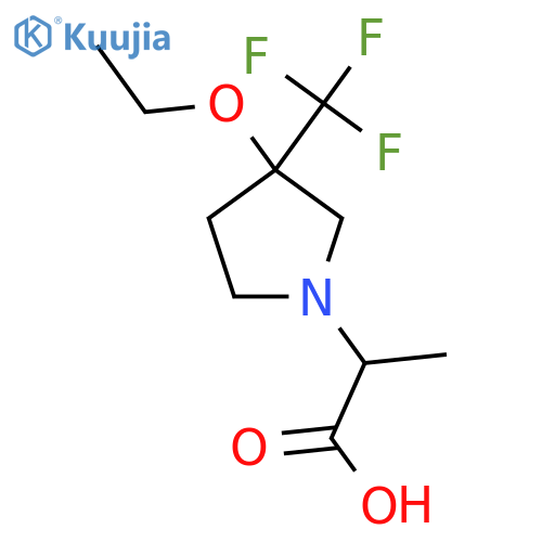 2-(3-Ethoxy-3-(trifluoromethyl)pyrrolidin-1-yl)propanoic acid structure