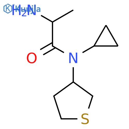 2-Amino-N-cyclopropyl-N-(tetrahydrothiophen-3-yl)propanamide structure
