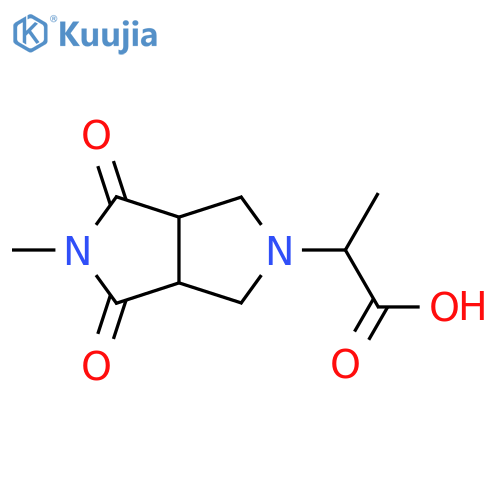 2-(5-methyl-4,6-dioxohexahydropyrrolo[3,4-c]pyrrol-2(1H)-yl)propanoic acid structure
