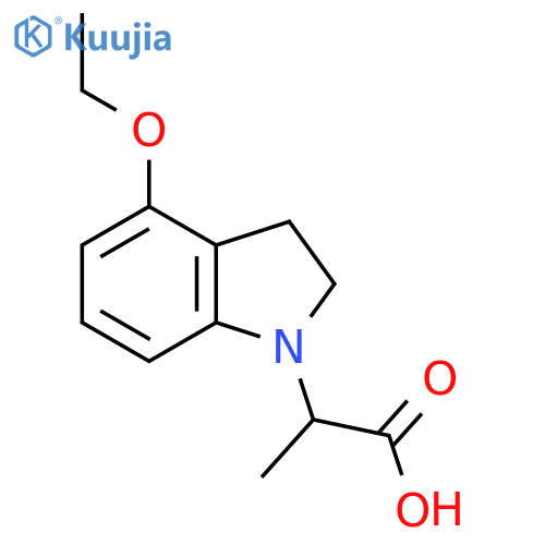 2-(4-Ethoxyindolin-1-yl)propanoic acid structure