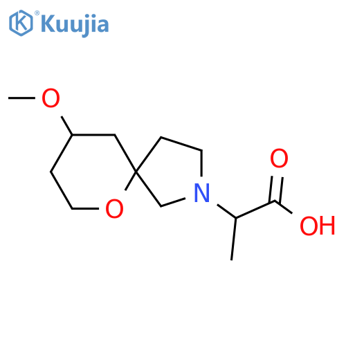 2-(9-Methoxy-6-oxa-2-azaspiro[4.5]decan-2-yl)propanoic acid structure