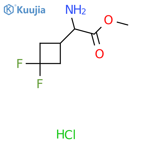 Methyl 2-amino-2-(3,3-difluorocyclobutyl)acetate hydrochloride structure