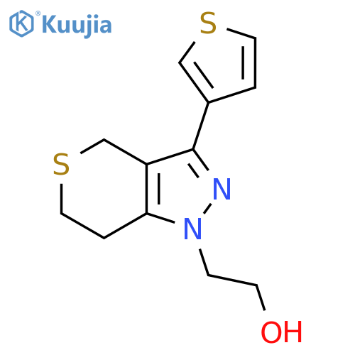 2-(3-(Thiophen-3-yl)-6,7-dihydrothiopyrano[4,3-c]pyrazol-1(4H)-yl)ethan-1-ol structure