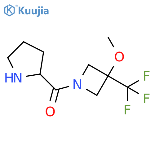 (3-Methoxy-3-(trifluoromethyl)azetidin-1-yl)(pyrrolidin-2-yl)methanone structure