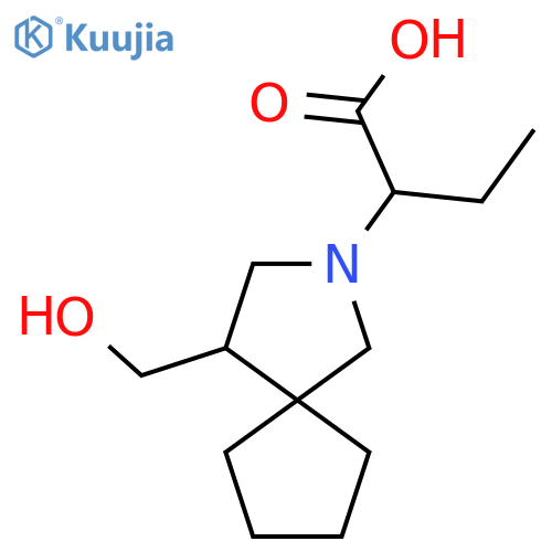 2-(4-(Hydroxymethyl)-2-azaspiro[4.4]nonan-2-yl)butanoic acid structure