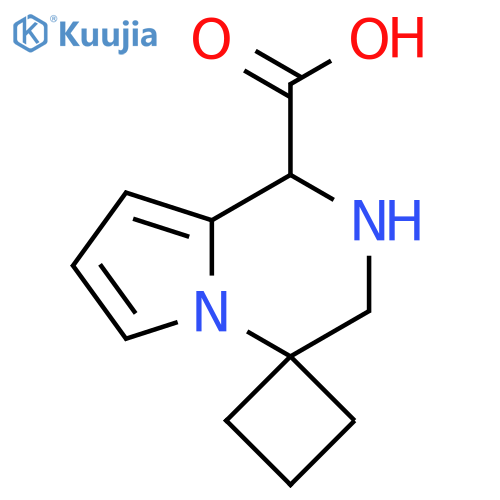 2',3'-dihydro-1'H-spiro[cyclobutane-1,4'-pyrrolo[1,2-a]pyrazine]-1'-carboxylic acid structure