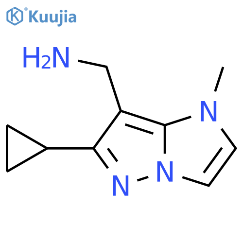 (6-cyclopropyl-1-methyl-1H-imidazo[1,2-b]pyrazol-7-yl)methanamine structure