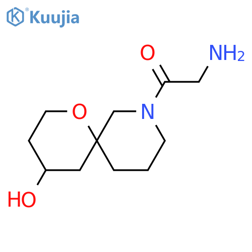 2-amino-1-(4-hydroxy-1-oxa-8-azaspiro[5.5]undecan-8-yl)ethan-1-one structure