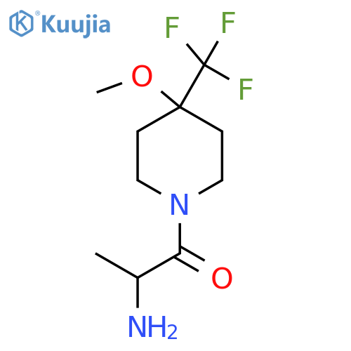 2-Amino-1-(4-methoxy-4-(trifluoromethyl)piperidin-1-yl)propan-1-one structure