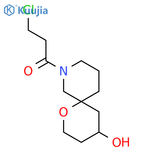 3-Chloro-1-(4-hydroxy-1-oxa-8-azaspiro[5.5]undecan-8-yl)propan-1-one structure
