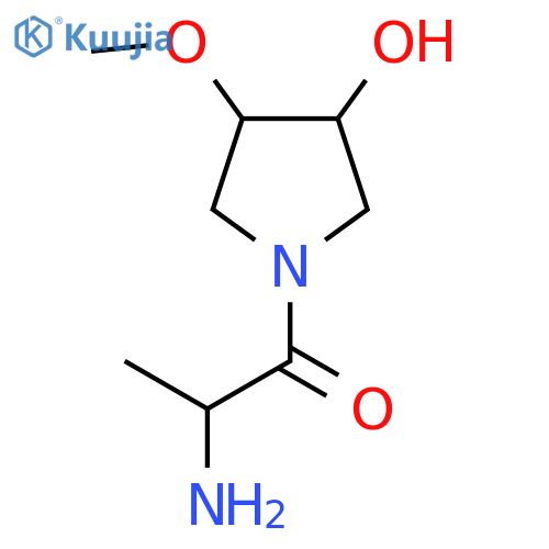 2-Amino-1-(3-hydroxy-4-methoxypyrrolidin-1-yl)propan-1-one structure