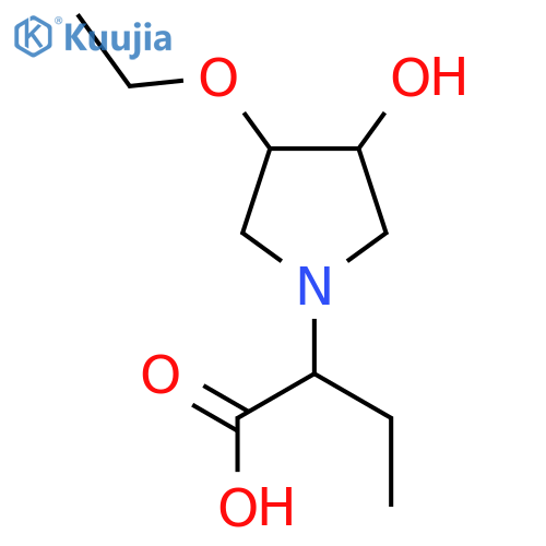 2-(3-Ethoxy-4-hydroxypyrrolidin-1-yl)butanoic acid structure