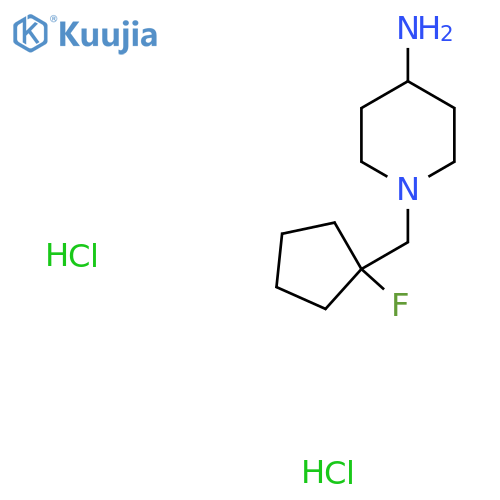 1-[(1-Fluorocyclopentyl)methyl]piperidin-4-amine dihydrochloride structure