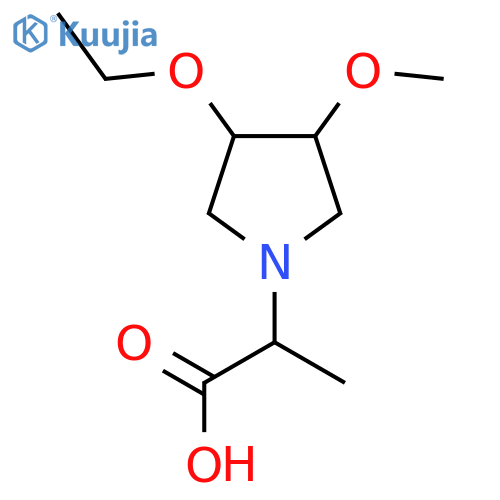 2-(3-Ethoxy-4-methoxypyrrolidin-1-yl)propanoic acid structure