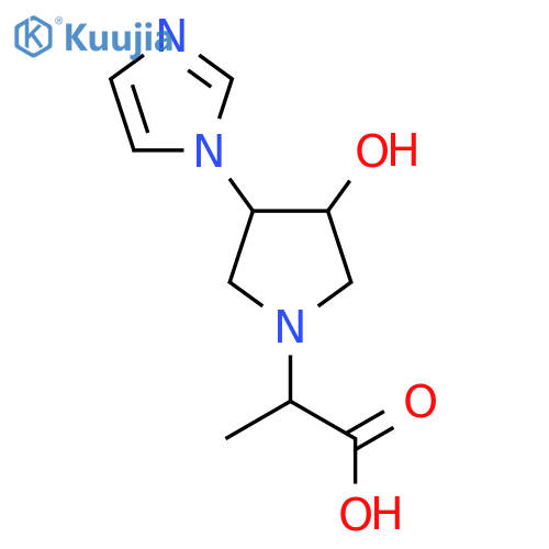 2-(3-hydroxy-4-(1H-imidazol-1-yl)pyrrolidin-1-yl)propanoic acid structure