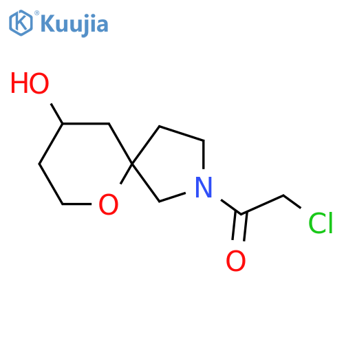 2-Chloro-1-(9-hydroxy-6-oxa-2-azaspiro[4.5]decan-2-yl)ethan-1-one structure