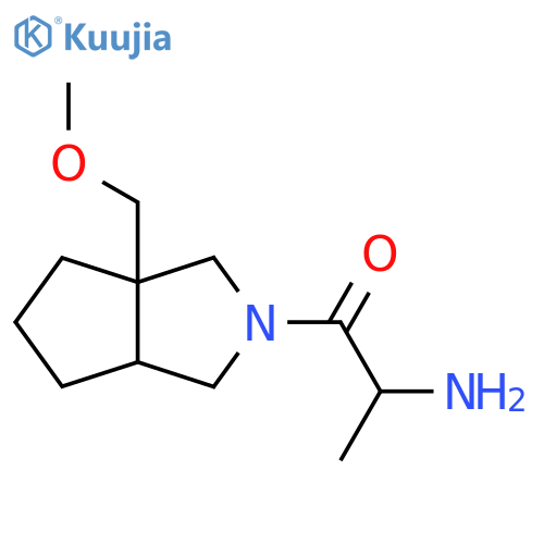 2-Amino-1-(3a-(methoxymethyl)hexahydrocyclopenta[c]pyrrol-2(1H)-yl)propan-1-one structure