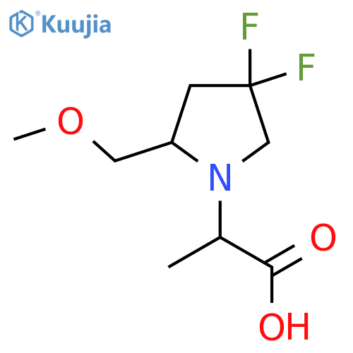 2-(4,4-Difluoro-2-(methoxymethyl)pyrrolidin-1-yl)propanoic acid structure