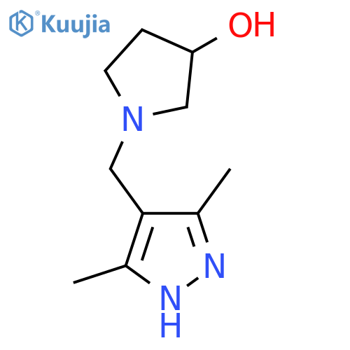 1-((3,5-dimethyl-1H-pyrazol-4-yl)methyl)pyrrolidin-3-ol structure