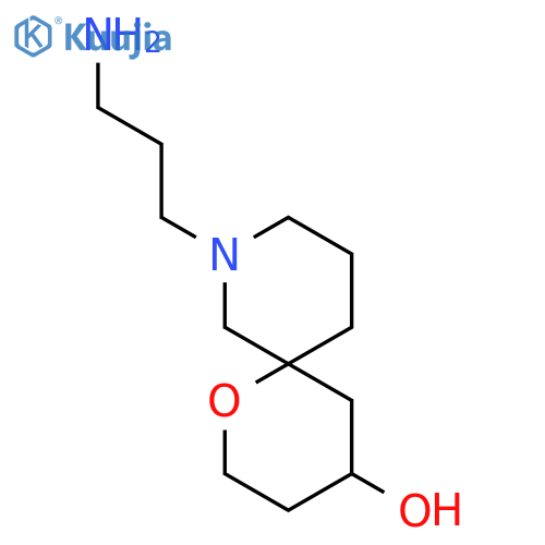 8-(3-Aminopropyl)-1-oxa-8-azaspiro[5.5]undecan-4-ol structure