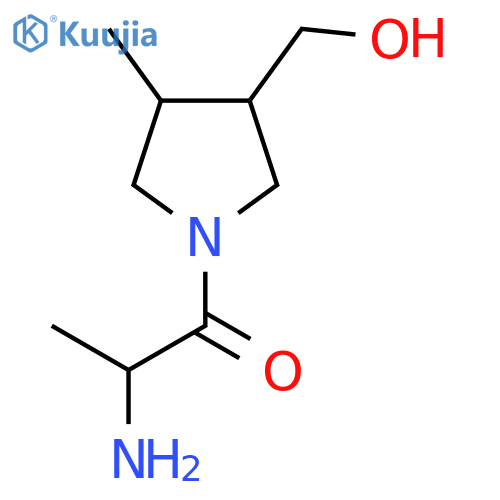 2-Amino-1-(3-(hydroxymethyl)-4-methylpyrrolidin-1-yl)propan-1-one structure
