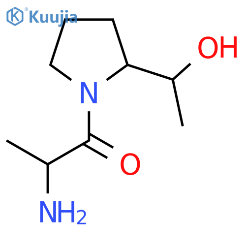 2-Amino-1-(2-(1-hydroxyethyl)pyrrolidin-1-yl)propan-1-one structure