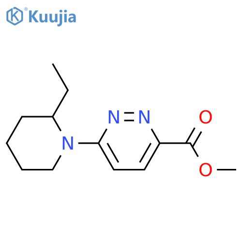 Methyl 6-(2-ethylpiperidin-1-yl)pyridazine-3-carboxylate structure
