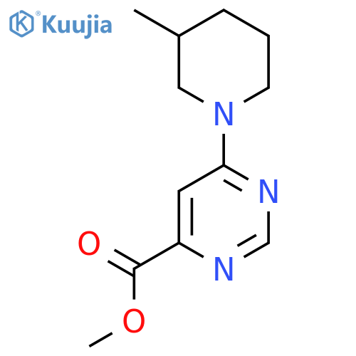 Methyl 6-(3-methylpiperidin-1-yl)pyrimidine-4-carboxylate structure