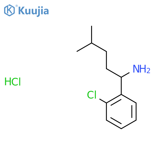 1-(2-Chlorophenyl)-4-methylpentan-1-amine hydrochloride structure