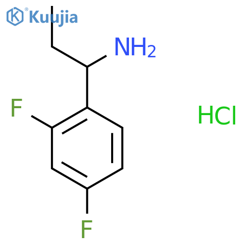 1-(2,4-difluorophenyl)propan-1-amine hydrochloride structure