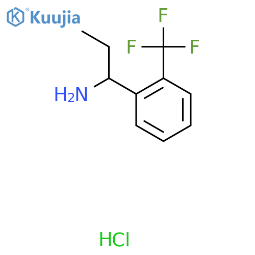 1-(2-(Trifluoromethyl)phenyl)propan-1-amine hydrochloride structure