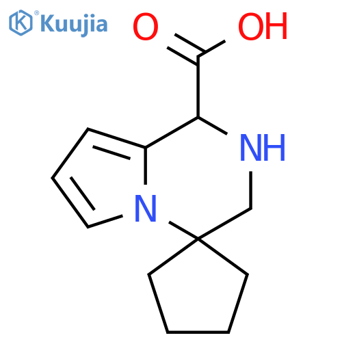2',3'-dihydro-1'H-spiro[cyclopentane-1,4'-pyrrolo[1,2-a]pyrazine]-1'-carboxylic acid structure