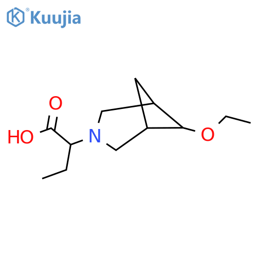 2-(6-Ethoxy-3-azabicyclo[3.1.1]heptan-3-yl)butanoic acid structure