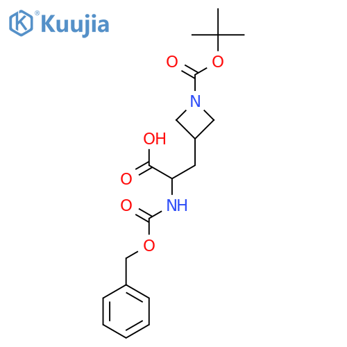 2-{(benzyloxy)carbonylamino}-3-{1-(tert-butoxy)carbonylazetidin-3-yl}propanoic acid structure