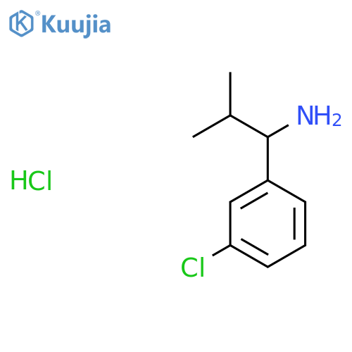 1-(3-chlorophenyl)-2-methylpropan-1-amine hydrochloride structure