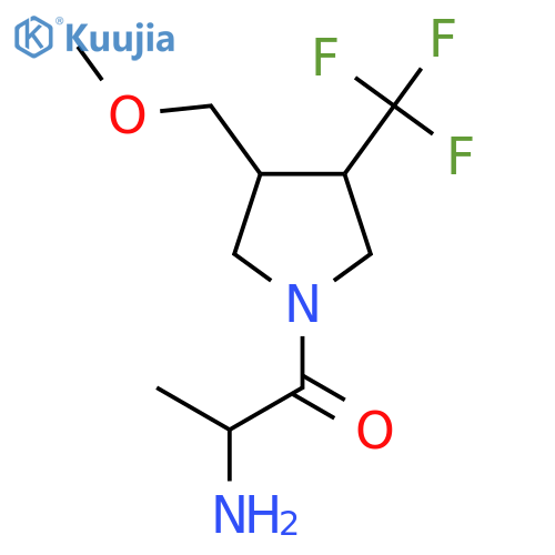2-Amino-1-(3-(methoxymethyl)-4-(trifluoromethyl)pyrrolidin-1-yl)propan-1-one structure