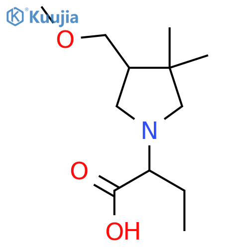 2-(4-(Methoxymethyl)-3,3-dimethylpyrrolidin-1-yl)butanoic acid structure