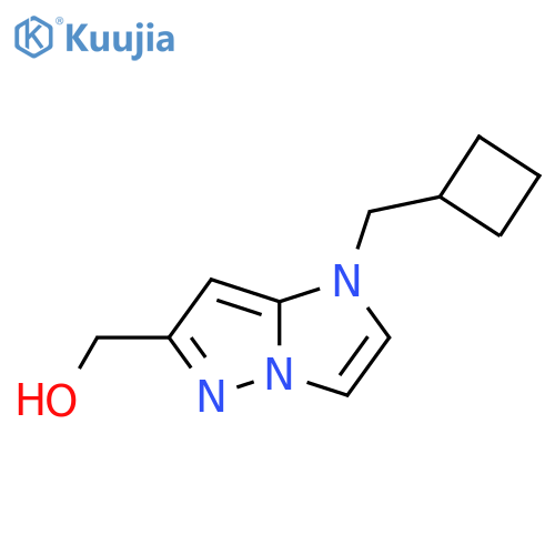 (1-(cyclobutylmethyl)-1H-imidazo[1,2-b]pyrazol-6-yl)methanol structure