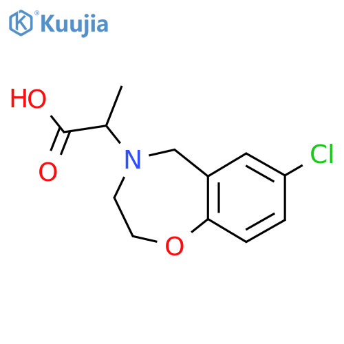 2-(7-chloro-2,3-dihydrobenzof1,4oxazepin-4(5H)-yl)propanoic acid structure