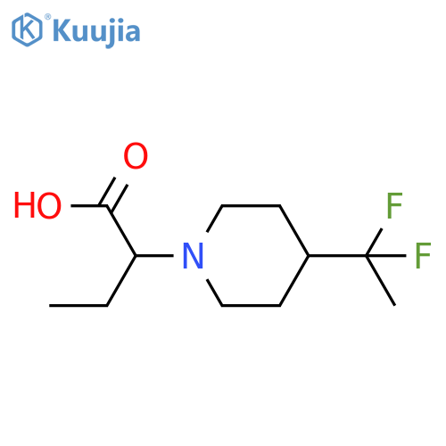 2-(4-(1,1-Difluoroethyl)piperidin-1-yl)butanoic acid structure