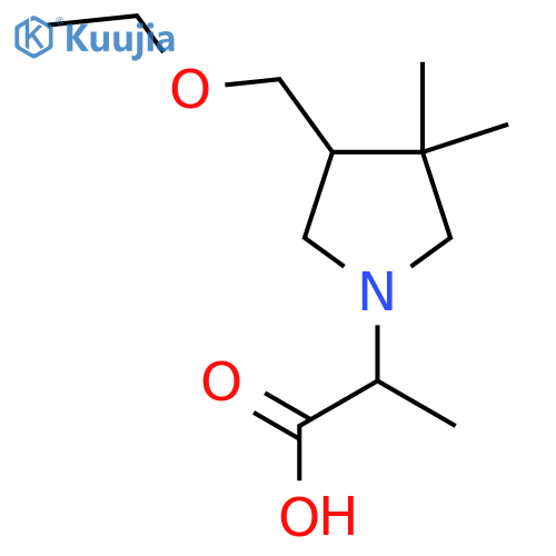 2-(4-(Ethoxymethyl)-3,3-dimethylpyrrolidin-1-yl)propanoic acid structure