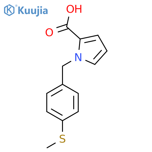 1-(4-(methylthio)benzyl)-1H-pyrrole-2-carboxylic acid structure