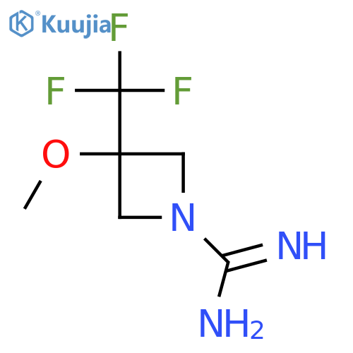 3-Methoxy-3-(trifluoromethyl)azetidine-1-carboximidamide structure