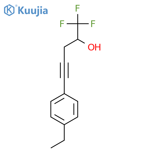 5-(4-Ethylphenyl)-1,1,1-trifluoropent-4-yn-2-ol structure