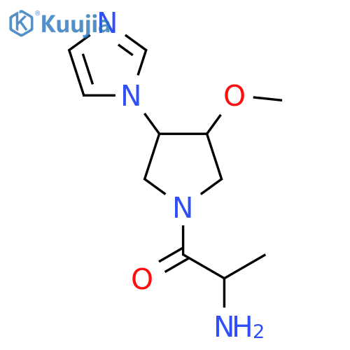 1-(3-(1H-imidazol-1-yl)-4-methoxypyrrolidin-1-yl)-2-aminopropan-1-one structure