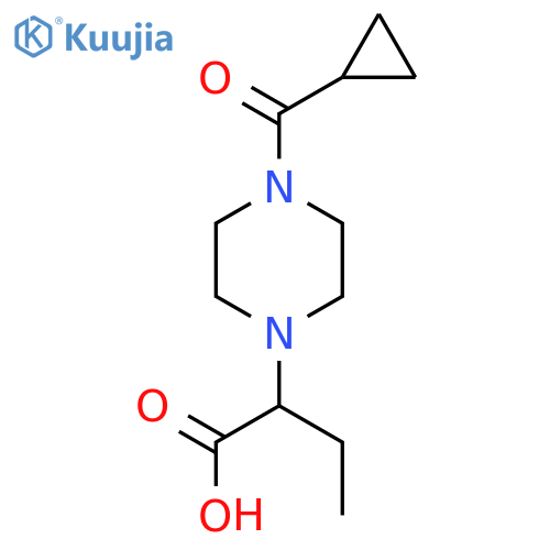 2-(4-(Cyclopropanecarbonyl)piperazin-1-yl)butanoic acid structure
