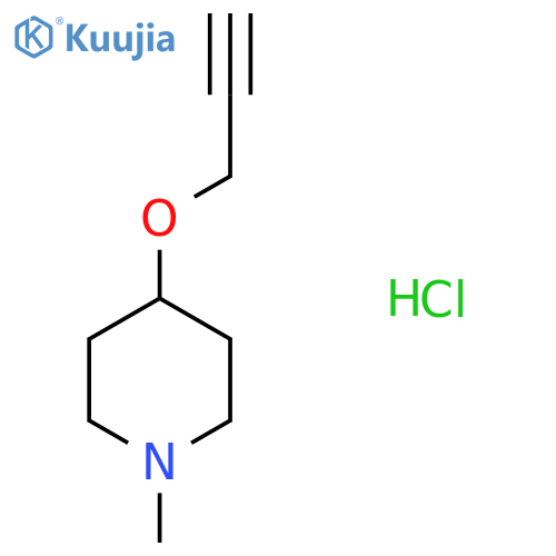 1-Methyl-4-(prop-2-yn-1-yloxy)piperidine hydrochloride structure