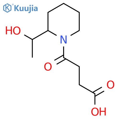 4-(2-(1-Hydroxyethyl)piperidin-1-yl)-4-oxobutanoic acid structure