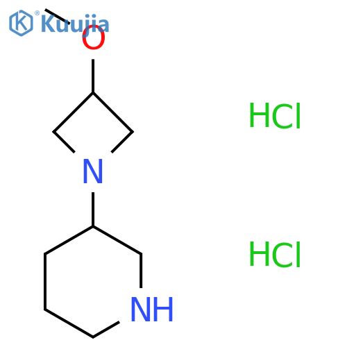 3-(3-Methoxyazetidin-1-yl)piperidine dihydrochloride structure