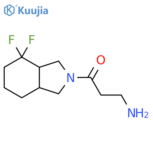 3-Amino-1-(4,4-difluorooctahydro-2H-isoindol-2-yl)propan-1-one structure